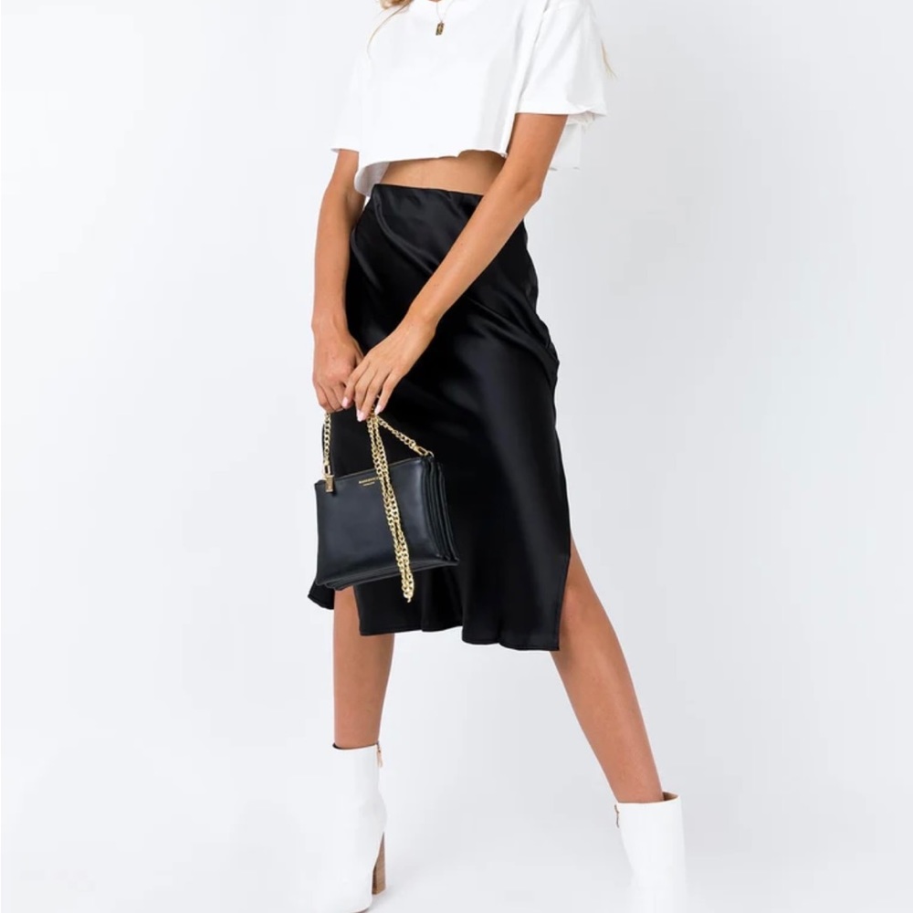 New Princess Polly Cleo Lavoe Midi Skirt Black